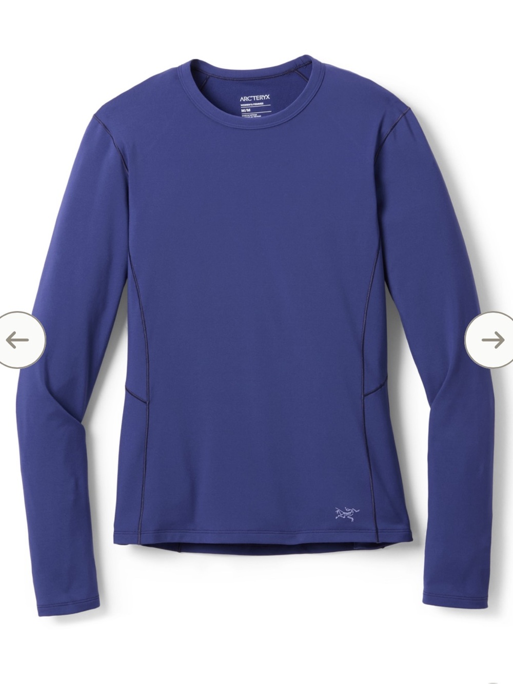 Arc’teryx Rho Crew Neck Long-Sleeve Base Layer Top Size X-Small Soulsonic Color